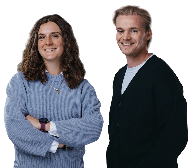 Two members of the Mediacharge team